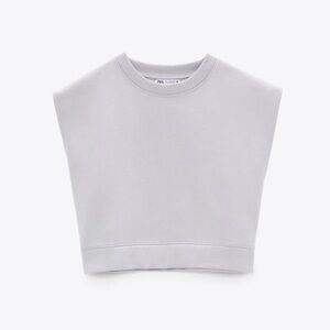 BRAND NEW - Zara Vest Round Neck Armhole Sleeveless - Grey - Medium